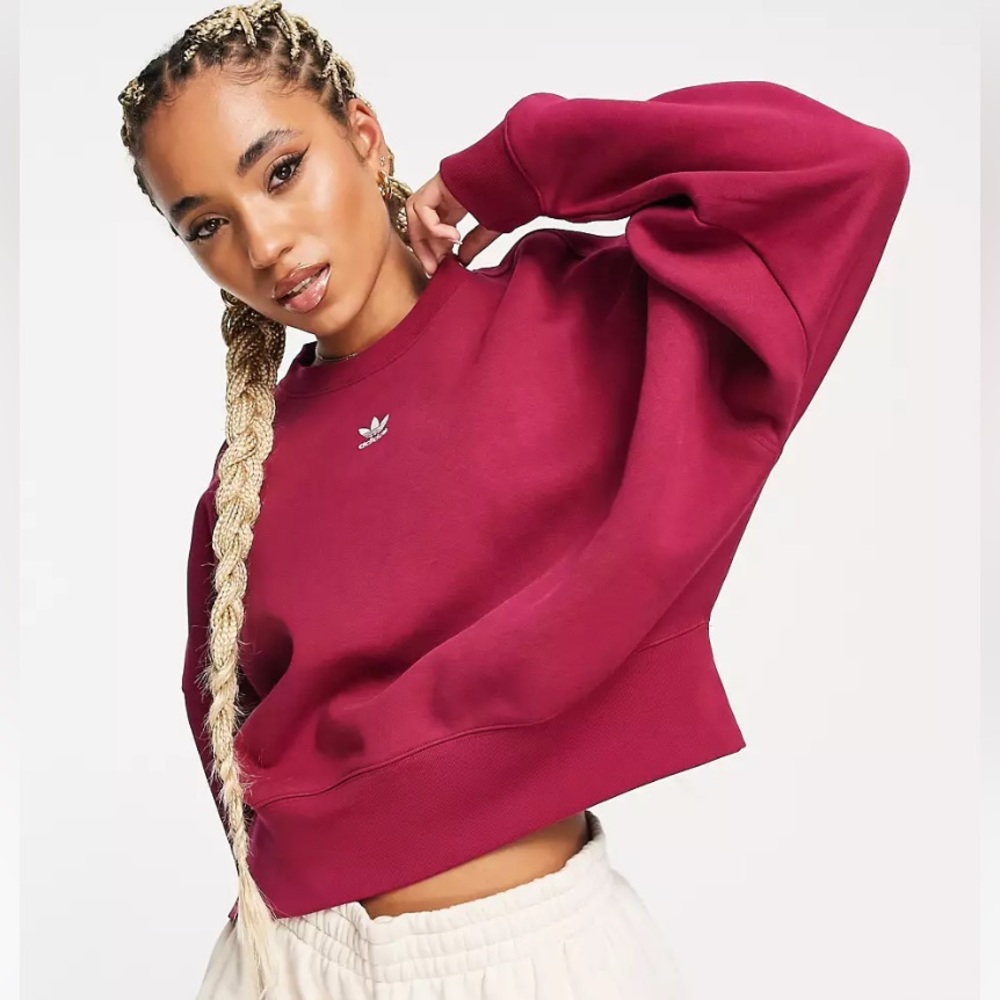 Adidas Originals Essentials sweatshirt in burgundy